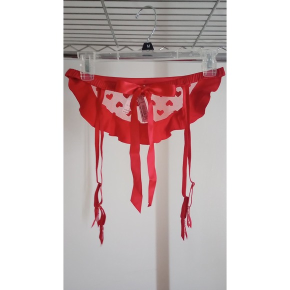 Victoria's Secret Embroidered Hearts Garter Belt - Picture 2 of 5